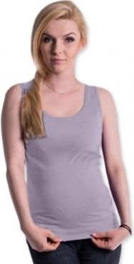 Be MaaMaa Těhotenské,kojící tilko s odnimatelnými ramínky - šedé, vel. L/XL - obrázek 1