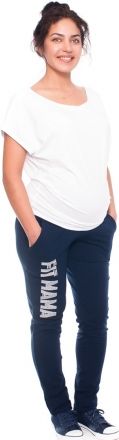 Be MaaMaa Těhotenské tepláky/kalhoty Fit Mama, granátové, vel. M - obrázek 1