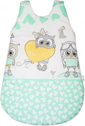 Baby Nellys Spací vak Cute Owls - zelený - obrázek 1