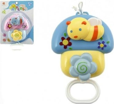 Hrací strojek natahovací domeček plast 12cm asst 2 barvy na kartě - obrázek 1