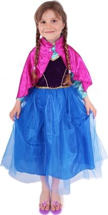 Dětský karnevalový kostým princezna zimní království Anička DELUXE, vel. S - obrázek 1