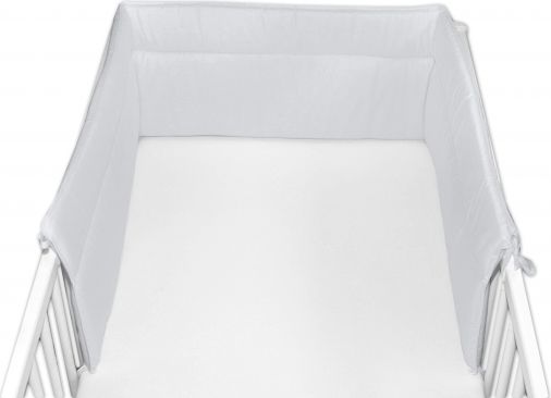 Baby Nellys Mantinel do postýlky 30x180 cm - sv. šedý - obrázek 1
