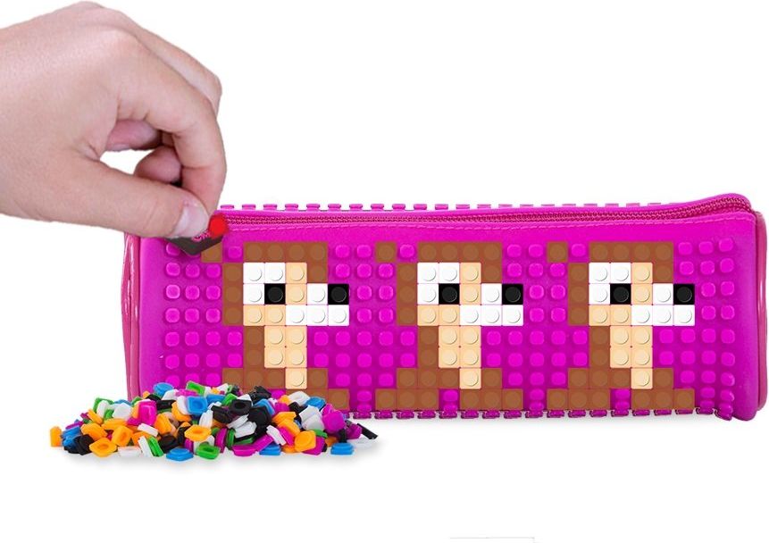 PIXIE CREW kulatý penál FUCHSIOVÁ/ČERNÁ S FUCHSIOVÝM PUNTÍKEM - obrázek 2