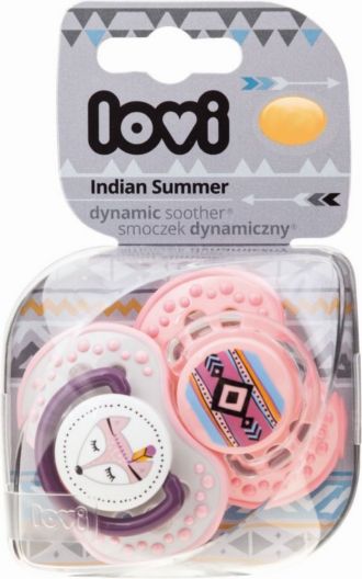 LOVI Dudlík silikonový dynamický Girl INDIAN, 6-18m (2 ks) - obrázek 2