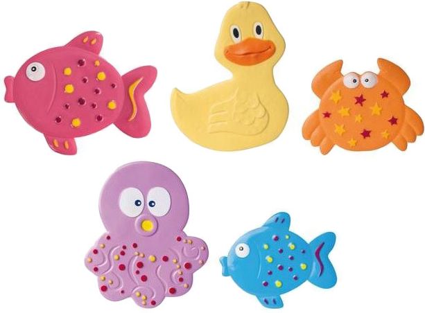 CANPOL BABIES Mini protiskluzové podložky do vany 5ks - obrázek 1