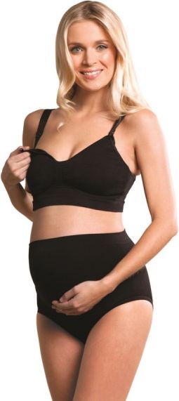 Carriwell Podprsenka ke kojení s gelovou kosticí černá-kostka S, New Mum - obrázek 1
