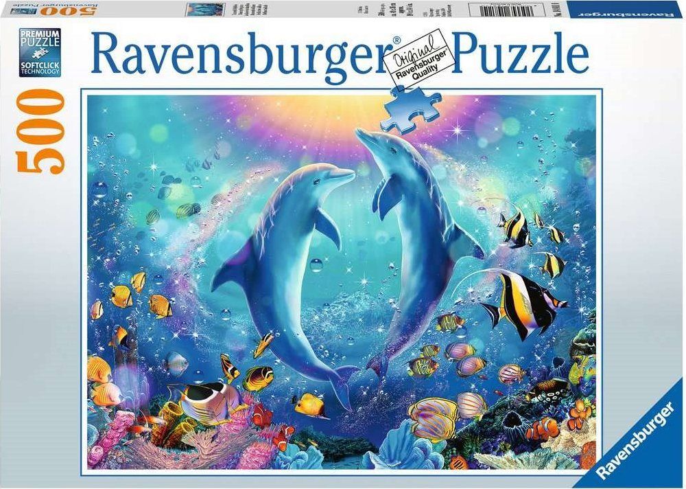 RAVENSBURGER Puzzle Tancující delfíni 500 dílků - obrázek 2