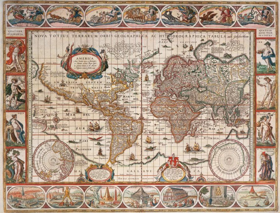 RAVENSBURGER Puzzle Mapa světa r. 1650, 2000 dílků - obrázek 1