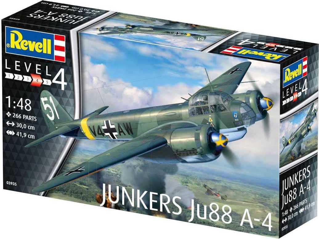 REVELL Plastic ModelKit letadlo 03935 - Junkers Ju88 A-4 (1:48) - obrázek 3