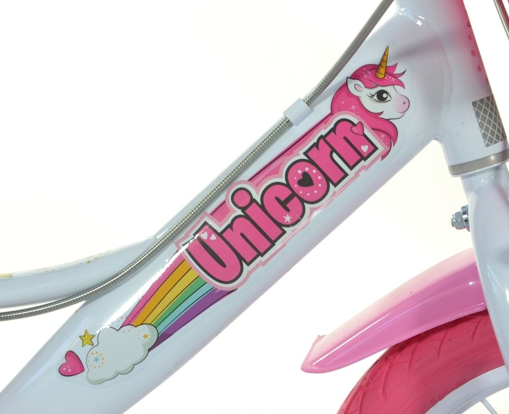 DINO Bikes Dětské kolo 14 "Dino 144RUN Unicorn se sedačkou pro panenku a košíkem - obrázek 5