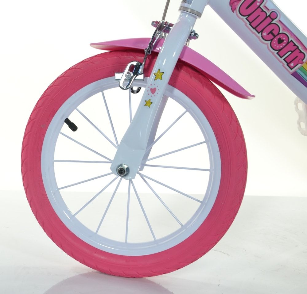 DINO Bikes Dětské kolo 14 "Dino 144RUN Unicorn se sedačkou pro panenku a košíkem - obrázek 6