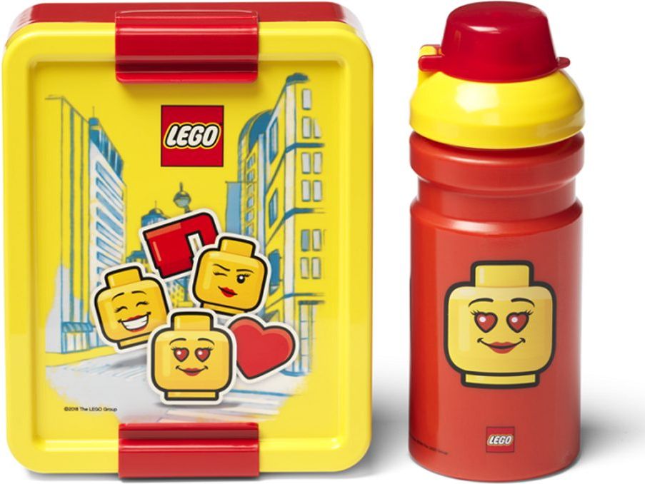 LEGO ICONIC Girl svačinový set (láhev a box) - žlutá/červená - obrázek 3