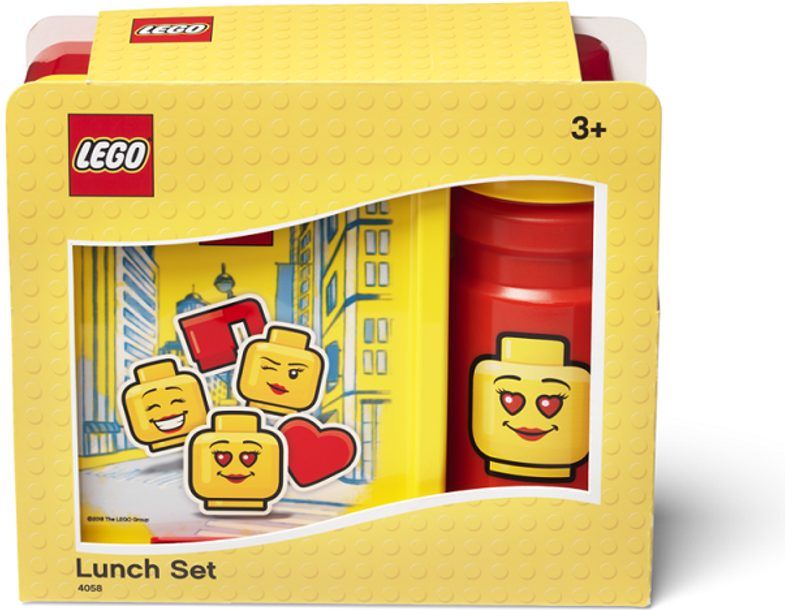 LEGO ICONIC Girl svačinový set (láhev a box) - žlutá/červená - obrázek 4
