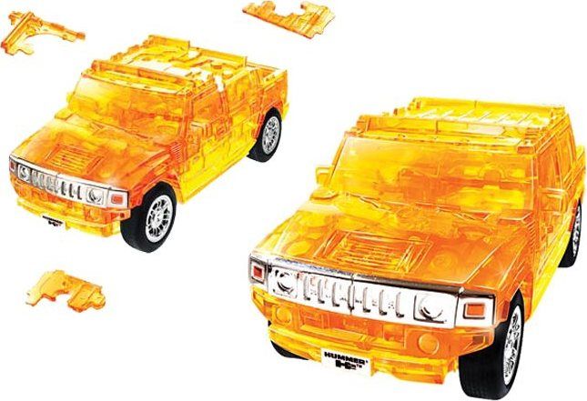 HAPPY WELL 3D Puzzle Hummer 1:32 oranžový transparentní - obrázek 1