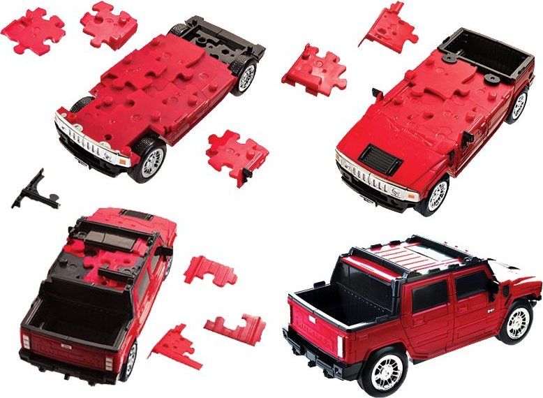 HAPPY WELL 3D Puzzle Hummer 1:32 červený - obrázek 4
