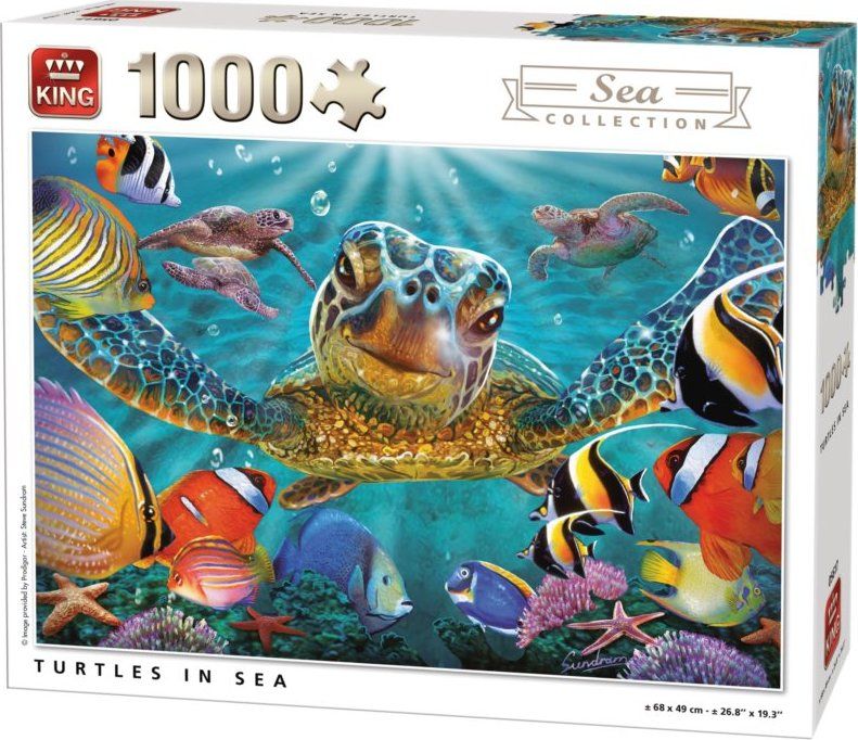 KING Puzzle Mořské želvy 1000 dílků - obrázek 1
