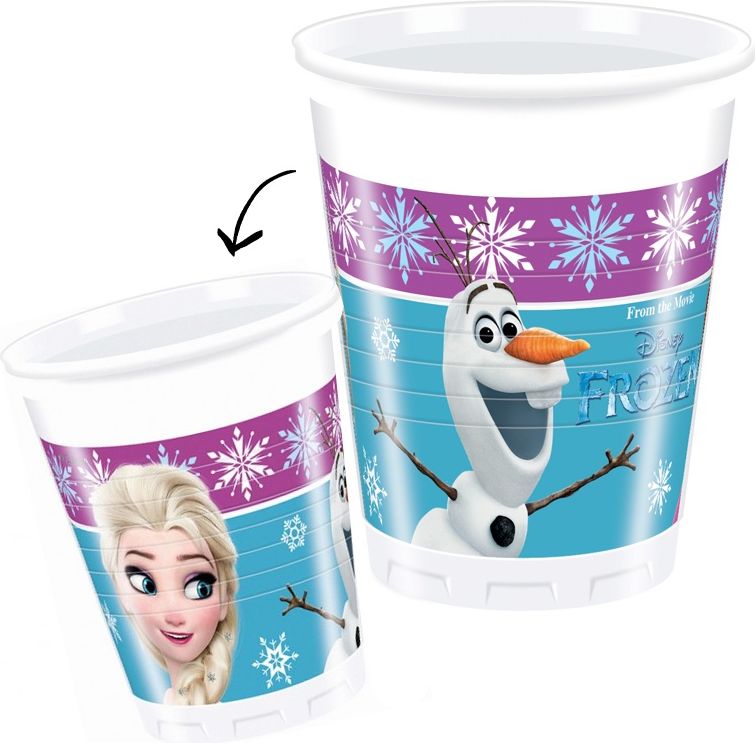 Ledové Království - Plastové kelímky 8 ks 200ml Frozen - obrázek 1