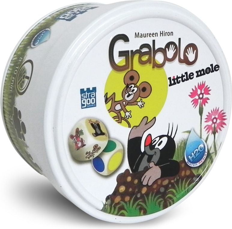Teddies Grabolo Krtek společenská hra v plechové krabičce 9cm 8ks v - obrázek 2
