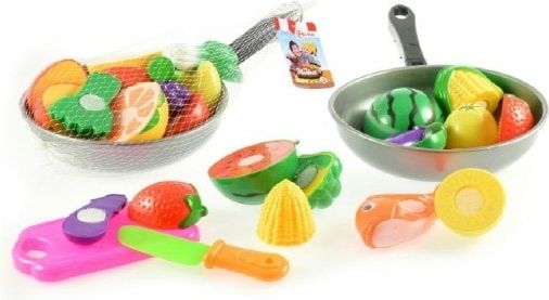 Teddies Ovoce krájecí+pánev plast 30cm asst 2 druhy v síťce - obrázek 1