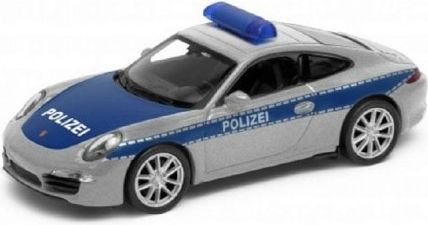 Teddies Auto Welly policie Porsche 911(991) Carrera S kov/plast 12cm volný chod - obrázek 1