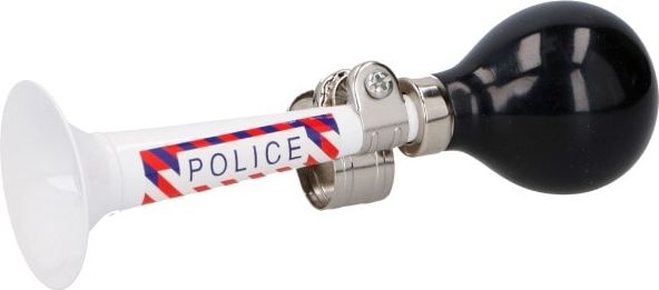 Teddies Trumpeta/Klakson na kolo policie kov 18cm na kartě - obrázek 3