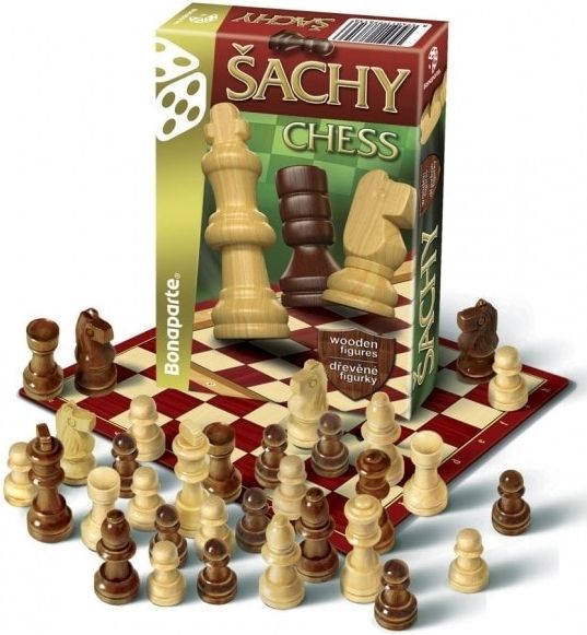 Bonaparte (C) Šachy cestovní společenská hra dřevo v krabičce - obrázek 2