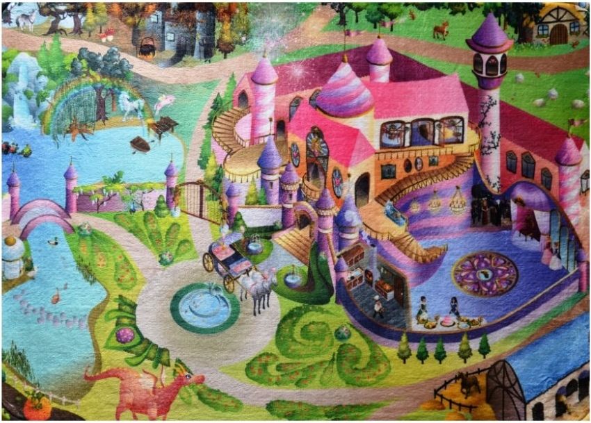 Dětský koberec Ultra Soft Zámek 70 x 100 cm - obrázek 1