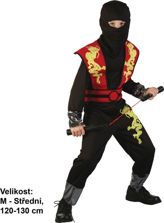 Šaty na krneval - Ninja 120-130 cm - obrázek 1