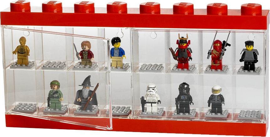 LEGO sběratelská skříňka
 na 16 minifigurek - červená - obrázek 1