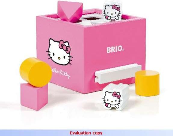 Brio - Hello Kitty - krabice s prostrkávacím víkem na rozlišování tvarů - obrázek 1