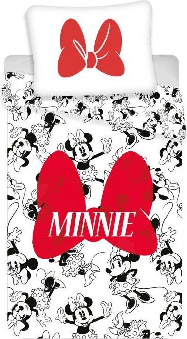 JERRY FABRICS Povlečení Minnie Red Bow Bavlna, 140/200, 70/90 cm - obrázek 1