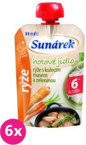 6x SUNÁREK Kapsička - Rýže s kuřecím masem a zeleninou (120 g) - obrázek 1