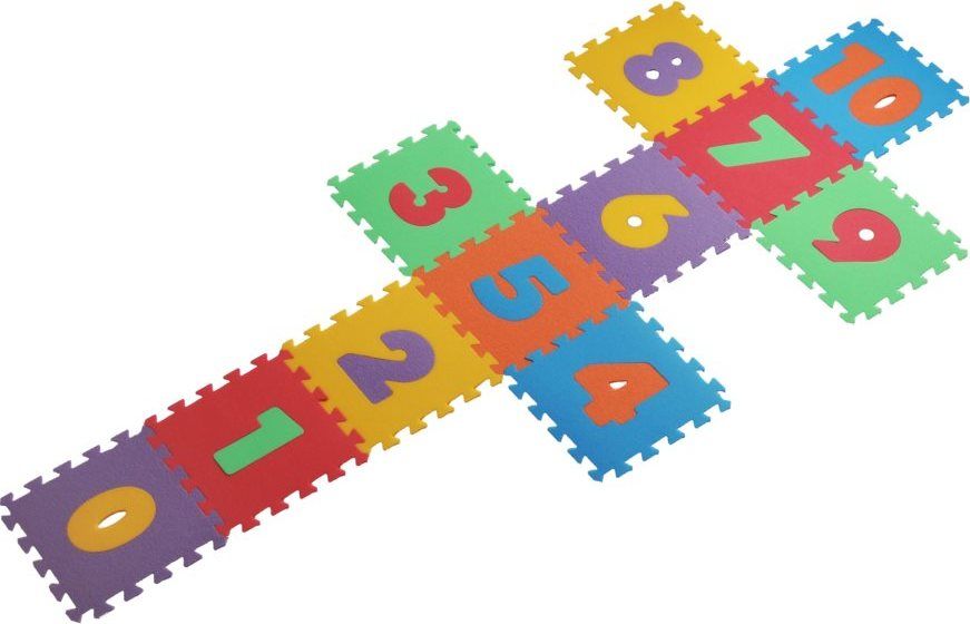 MALÝ GÉNIUS Pěnové puzzle MAXI Čísla 8mm (mix-6) - obrázek 4