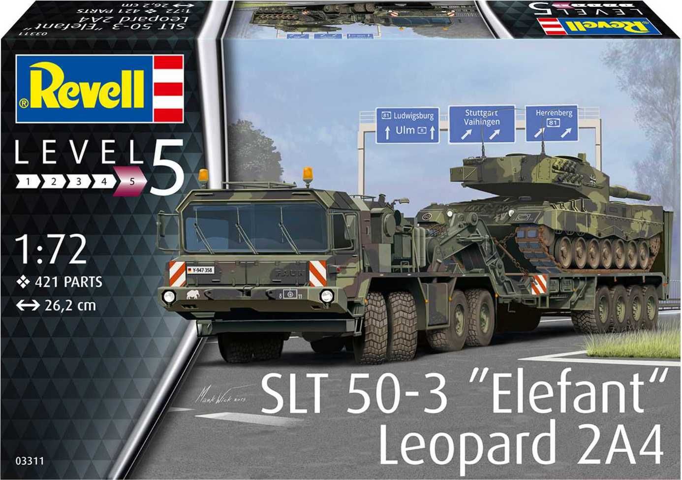 REVELL Plastic Modelkit military 03311 - SLT 50-3 "Elefant" + Leopard 2A4 (1:72) - obrázek 3