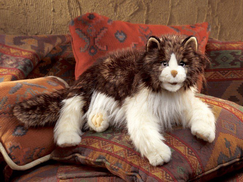 Kočka velká Ragdoll (pohyblivý plyšák na ruku), FOLKMANIS PUPPETS - obrázek 2