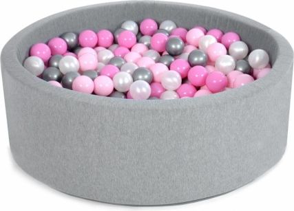 Bazén velký pro děti 90x40cm + 200 balónků - pipi pink - obrázek 1