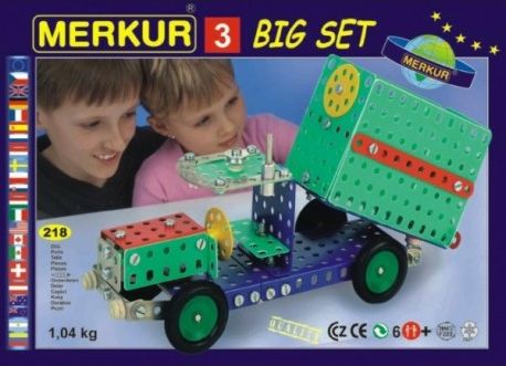 Stavebnice MERKUR 3 30 modelů 307ks v krabici 36x26,5x5,5cm - obrázek 1