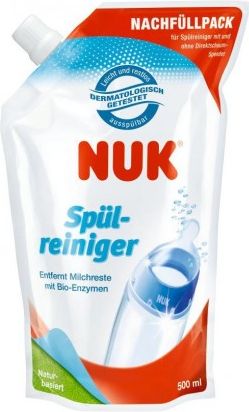 Mycí prostředek na láhve a savičky NUK - náhradní balení 500ml, Dle obrázku - obrázek 1