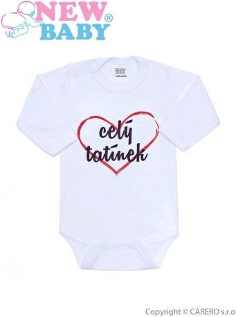 Body s potiskem New Baby celý tatínek, Červená, 56 (0-3m) - obrázek 1