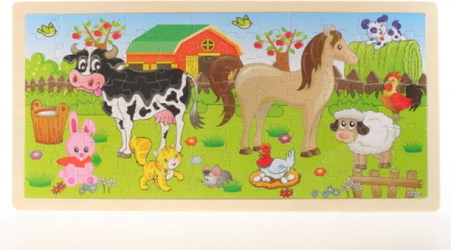 Puzzle zvířátka dřevo - obrázek 1