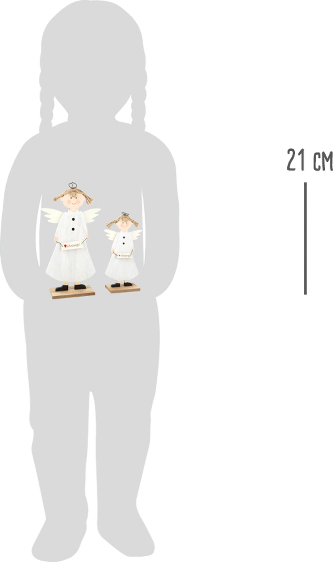 Legler Small Foot Dřevění andělíčci 2ks - obrázek 3