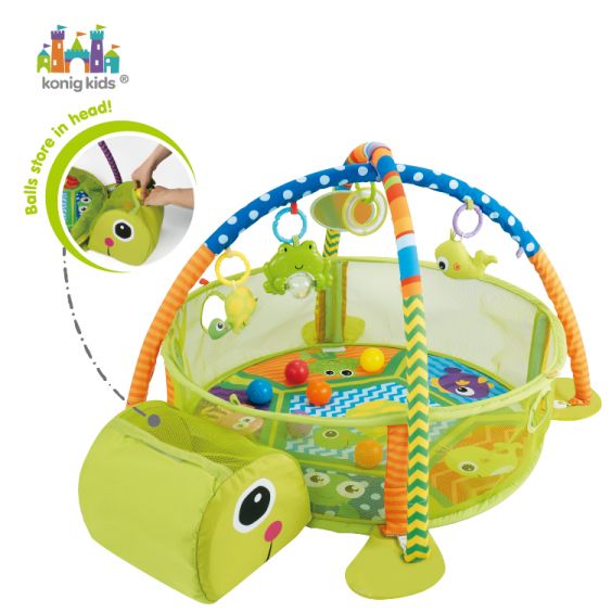 Konig Kids Vzdělávací hrací deka s 30 míčky Konig Kids - Želva - obrázek 1