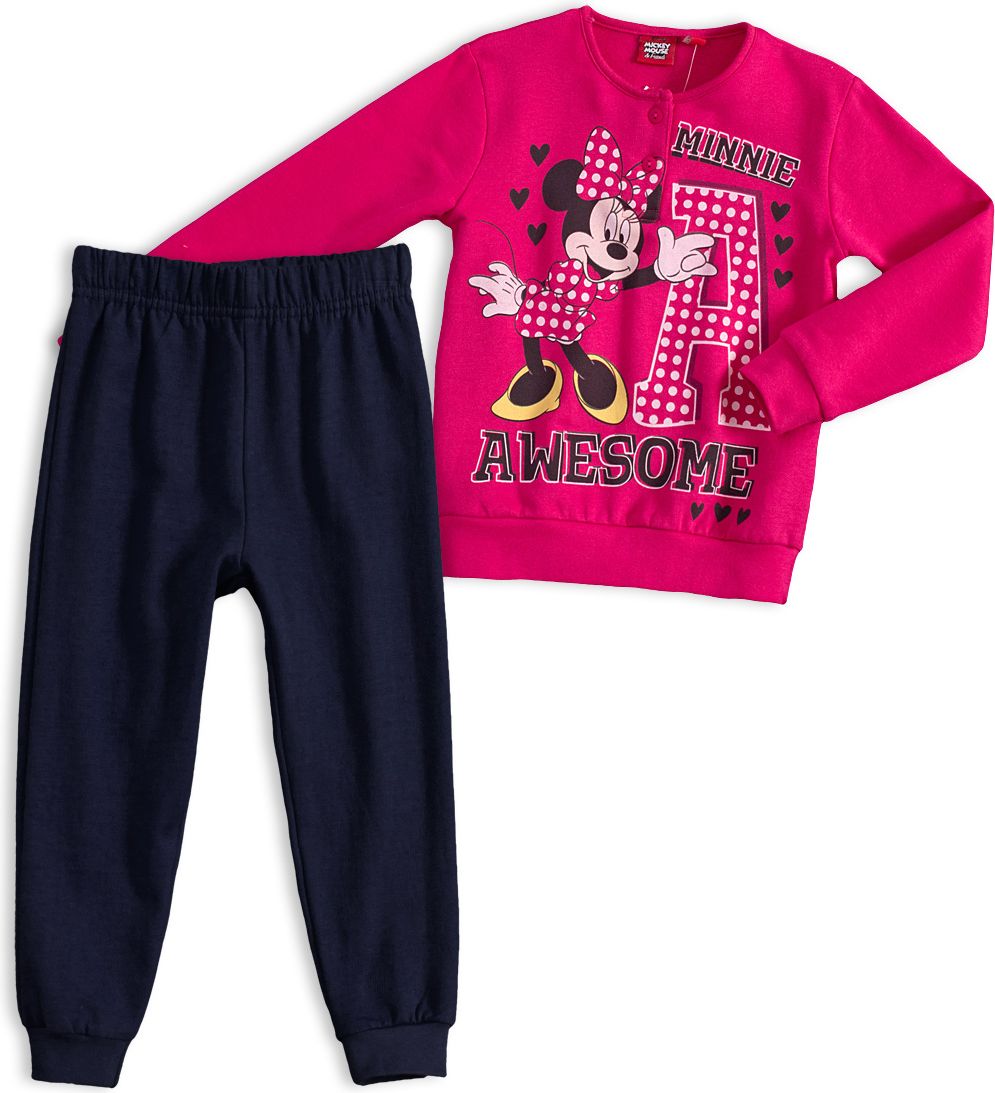 Dívčí termo pyžamo DISNEY MINNIE AWESOME tmavě růžové Velikost: 122 - obrázek 1