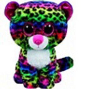 Plyš očka velká barevný leopard - obrázek 1