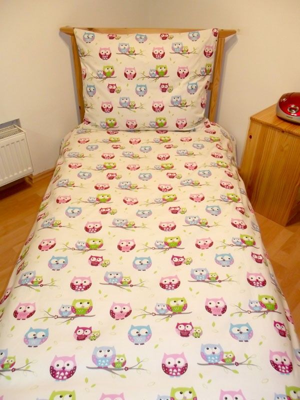 Povlečení Sovičky bílá 140/200 - obrázek 1