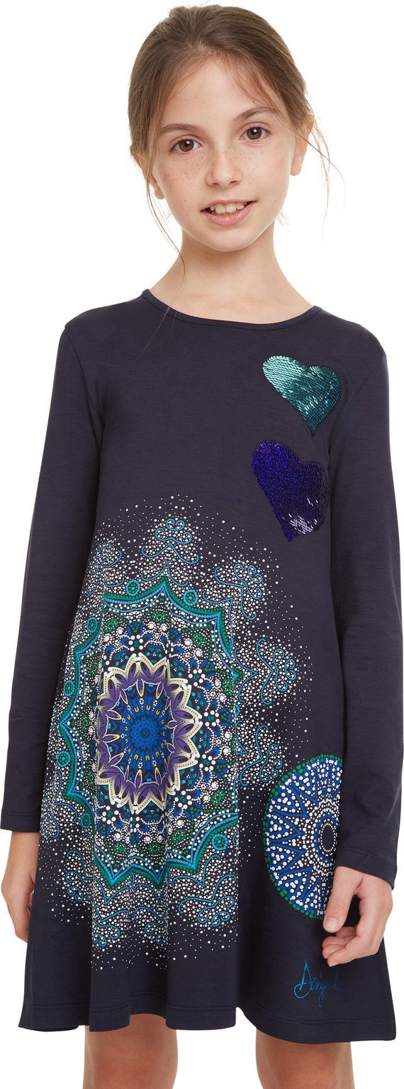 Desigual modré dívčí šaty Vest Pera - 13/14 - obrázek 1