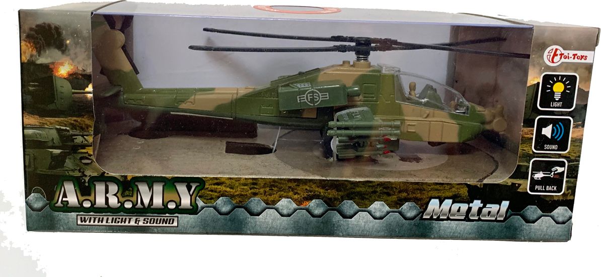 Teddies Vojenská helikoptéra Barva maskování: zelená - obrázek 1