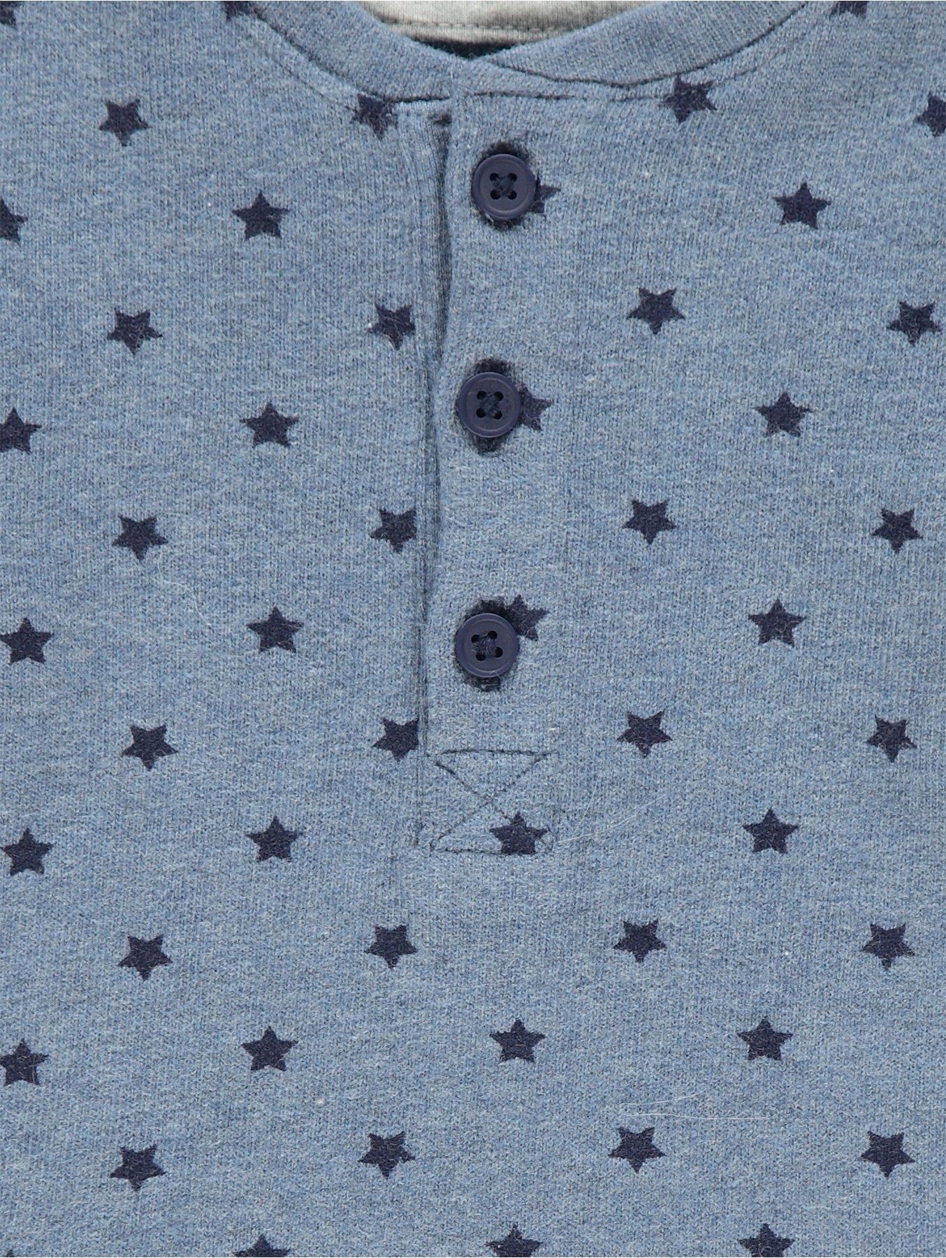 Kojenecké body GEORGE, 2ks v balení, motiv hvězdičky a pruhy Velikost: 74 - 80cm (9 - 12 měsíců) - obrázek 3