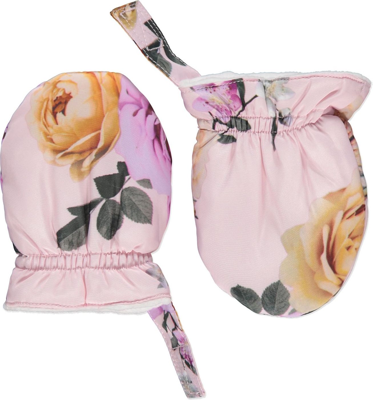 Kojenecká zimní kombinéza GEORGE, motiv růže, kapuce s kožíškem Velikost: 74 - 80cm (9 - 12 měsíců) - obrázek 2