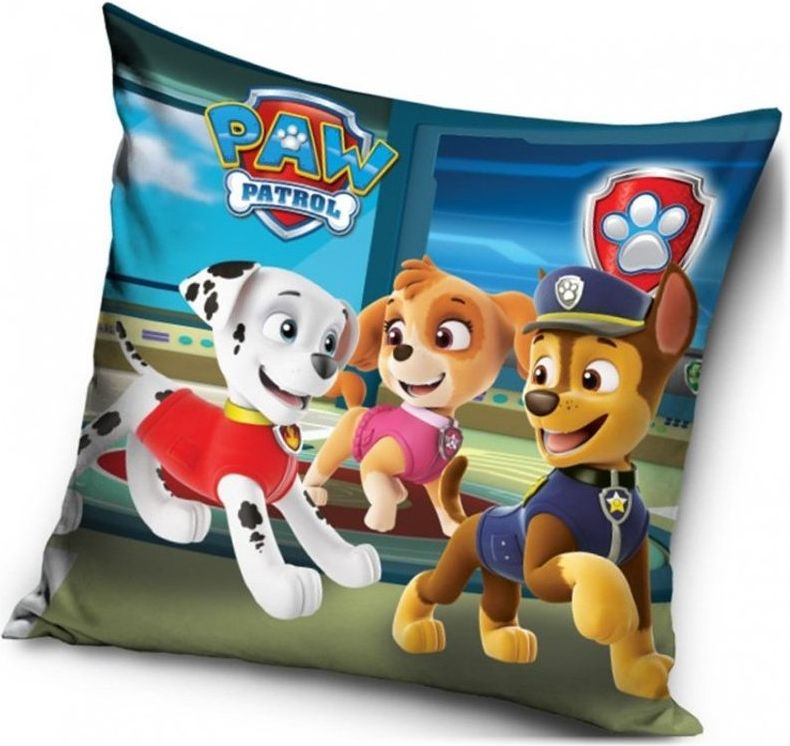 Carbotex · Povlak na polštář Tlapková patrola - Paw Patrol - s obrázkem Marschalla, Skye a Chase - 40 x 40 cm - obrázek 1